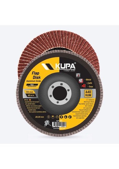 Kupa Katlı Flap Disk Zımpara A60 Kum