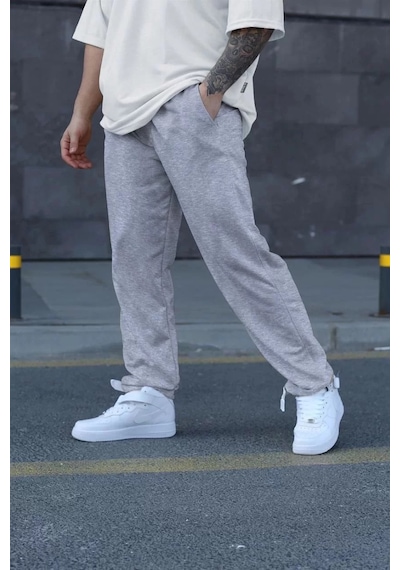 Modavra Unisex İki İplik Eşofman Altı - Gri 001