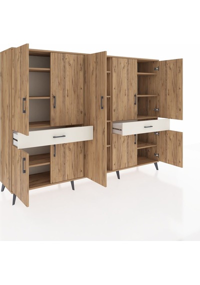 Hyperion Dolap 12 Raflı 2 Çekmeceli 8 Kapaklı 220x44x163 Çam-çam/ Çam-çam/aytaşı Hyperion Dolap 12 Raflı 2 Çekmeceli 8 Kapaklı 220x44x163 Çam-çam/ Çam-çam/aytaşı