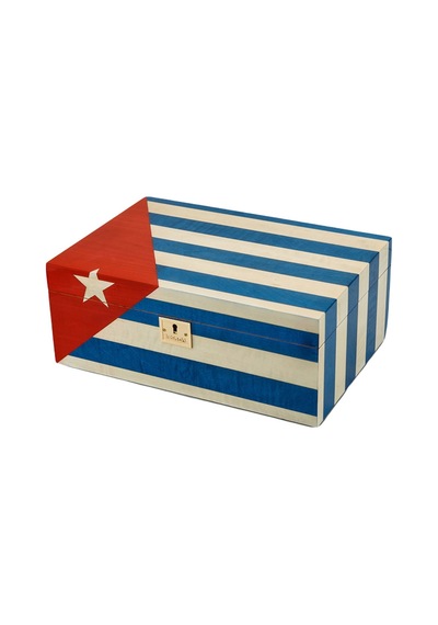 Lubinski Cedar Puro Kutusu Humidor Cuba Flag 50s