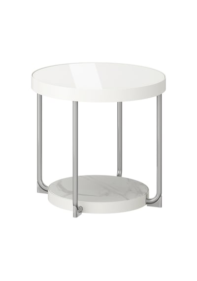 Ikea Frotorp Kenar Sehpası Beyaz-krom Kaplama
