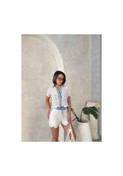 Verymoda Kot Detaylı Dantel Gömlek D2795 Ham