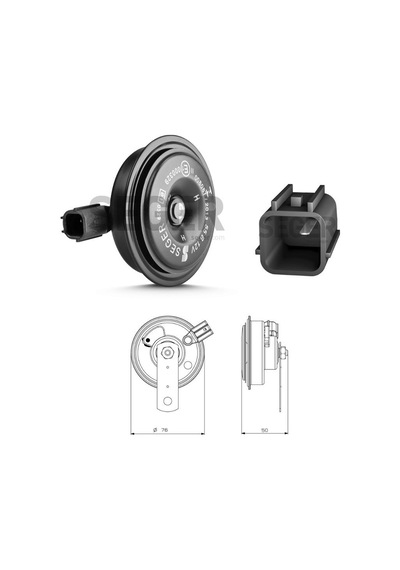 Seger 12v Didit Korna 350 Hz Kalın Ses Soketli Honda