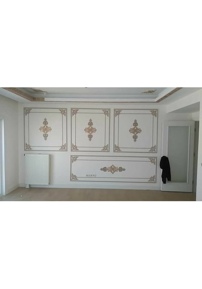 Kahve Eskitme Saray Tavan Motif 28,5 37,5 Cm