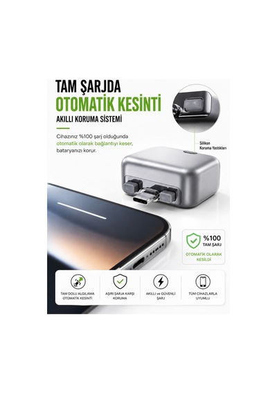 Kh-51 140w Usb-c Akıllı Şarj Kesici Otomatik Güç Kesme Adaptörü