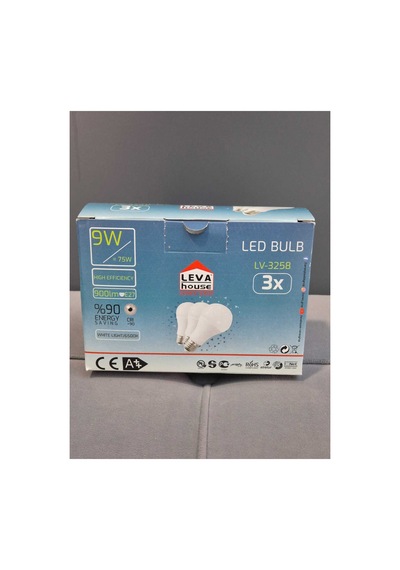 3lü Led Ampul 9 Watt Beyaz Işık E27 Duy Uyumlu Tasarruflu 3lü Led Ampul Ev Ofis Tavan Aydınlatma