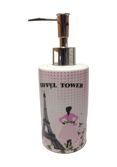 Seramik Sıvı Sabunluk Eyfel Kulesi Model 7x7x18cm 320ml
