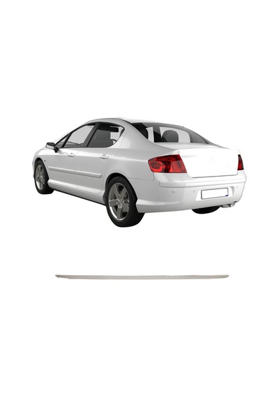 Peugeot 407 Uyumlu 2004-2010 Krom Bagaj Alt Çıtası Paslanmaz Çelik