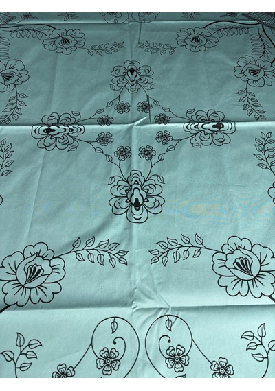 Şık Turkuaz Kare Masa Örtüsü Günlük Ve Misafirlik 150 X 150 Cm Turkuaz