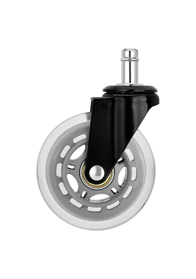 S-wheels Motion Silikon Oyuncu Koltuğu Tekeri 75mm - Gri Ofis Koltuk Tekeri Ultra Sessiz Sandalye Tekeri Gri