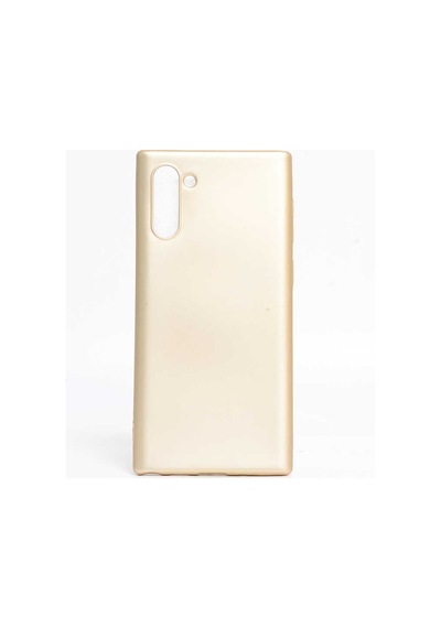 Noktaks - Samsung Galaxy Uyumlu Note 10 - Kılıf Mat Renkli Esnek Premier Silikon Kapak - Gold