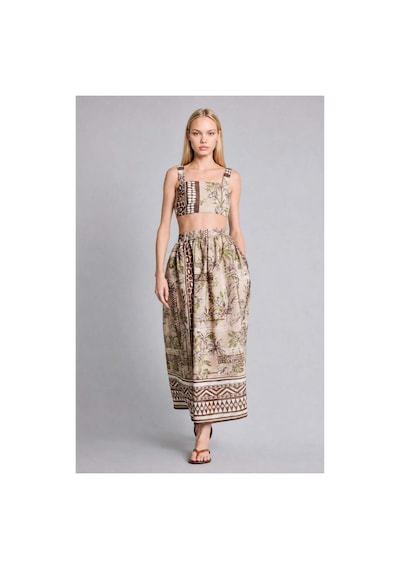 Defacto Regular Fit Desenli Crop Askılı Plaj Üstü-fall İn Love F5486ax25hskh117 Haki