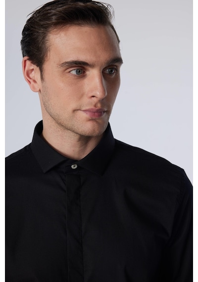 Tudors Slim Fit Uzun Kollu Dar Kesim Gizli Pat Pamuklu Siyah Erkek Gömlek-30960-siyah Siyah Tudors Slim Fit Uzun Kollu Dar Kesim Gizli Pat Pamuklu Siyah Erkek Gömlek-30960-siyah Siyah