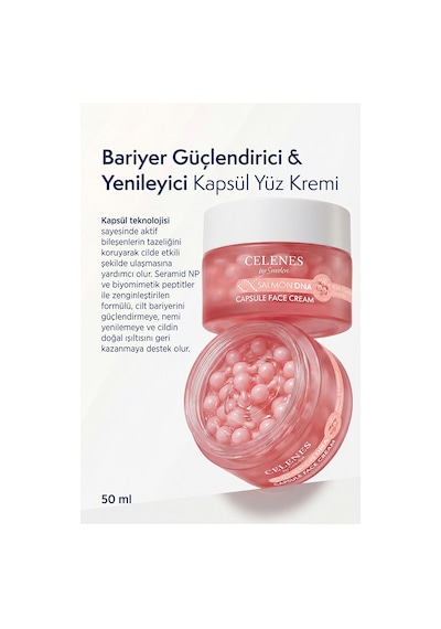 Celenes By Sweden Somon Dna Pdrn Bariyer Güçlendirici & Yenileyici Kapsül Yüz Kremi, 50 Ml
