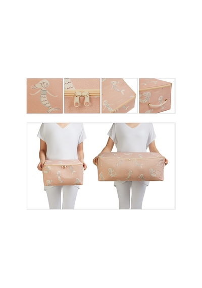 Ocean Home Textile 2'li Çocuk Odası Deniz Kızı Hurç Set 1 Adet 30 x 22 x 18 / 1 Adet 52 x 28 x 21 cm
