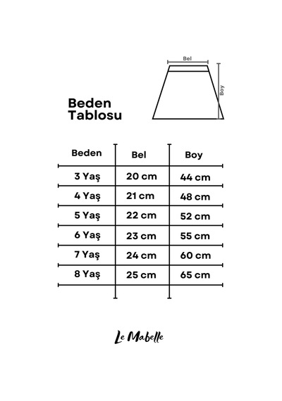 Le Mabelle Siyah Kız Çocuk Uzun Tül Etek - Mindy Siyah