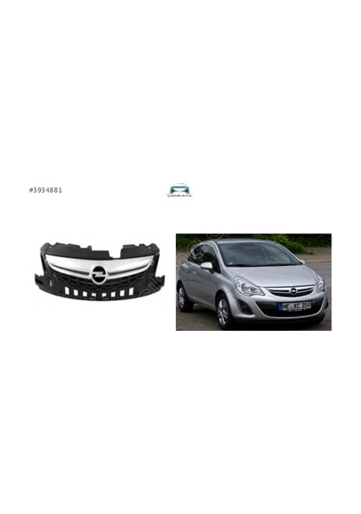 Opel Corsa D 2011-2014 Ön Panjur Siyah Nikelaj Çıtalı Tw Oem No 1400870