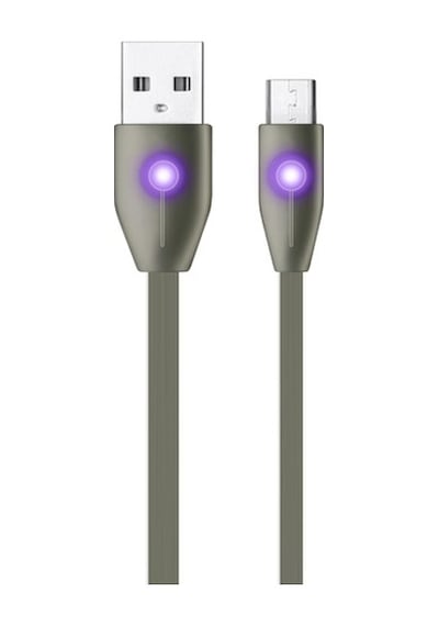 Linktech K484 Micro Usb Yassı Işıklı 1.2Mt Şarj Ve Data Kablosu (430693630)
