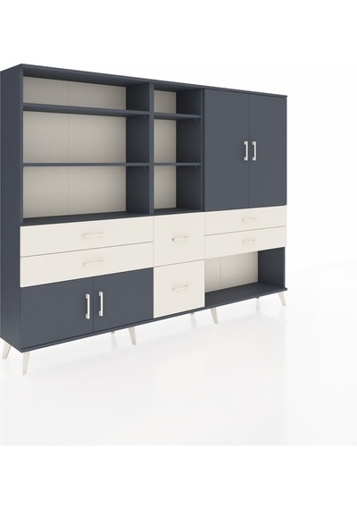 Arges Dolap 10 Raflı 6 Çekmeceli 4 Kapaklı 220x30x163 Antrasit-an Antrasit-antrasit/aytaşı Arges Dolap 10 Raflı 6 Çekmeceli 4 Kapaklı 220x30x163 Antrasit-an Antrasit-antrasit/aytaşı