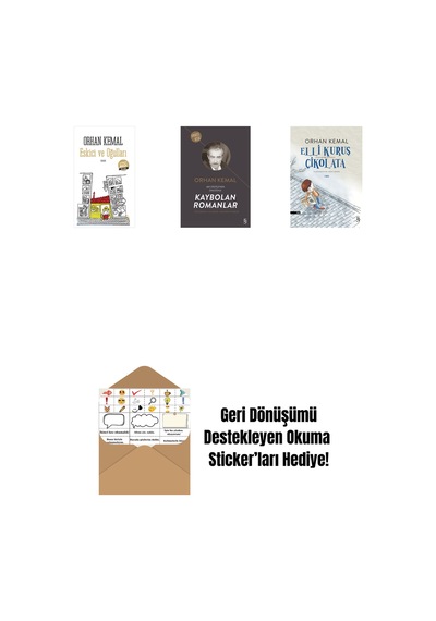 Eskici Ve Oğulları Midi Boy + Kaybolan Romanlar + Elli Kuruş Çikolata + Okuma Sticker'ları