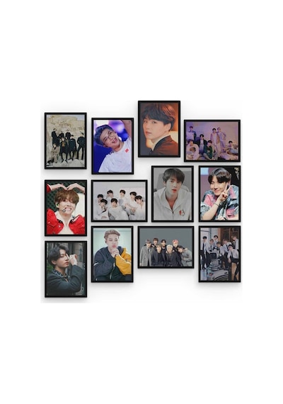 Bts 12 Parça Ahşap Mdf Tablo Zlltb273 Çok Renkli - 670300706 Çok Renkli