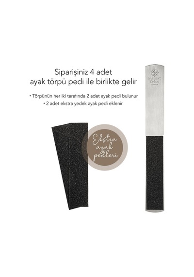 Professional Foot File + 2 Replacement Pads - Profesyonel Ayak & Topuk Törpüsü 2 Yedek Aparat