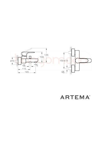Artema Root Round Lavabo Bataryası A4272523