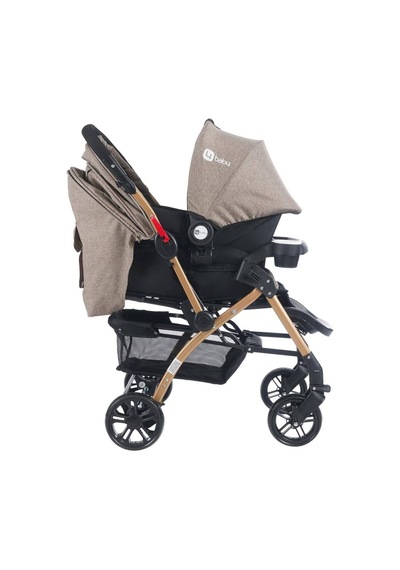 Kahverengi 4 Baby Ab460 Active Gold Travel Sistem Çift Yönlü Bebek Arabası Kahverengi