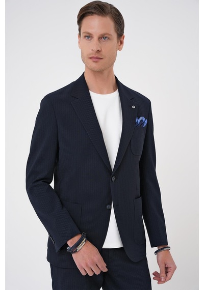 Efor Comfort Fit Mono Yaka Çift Yırtmaç Torba Cep Gofre Kumaş Casual Lacivert Ceket C 703 Lacivert Efor Comfort Fit Mono Yaka Çift Yırtmaç Torba Cep Gofre Kumaş Casual Lacivert Ceket C 703 Lacivert