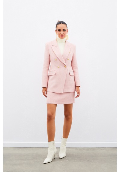 Sateen Mini Boy Tüvit Etek - Pembe-134945 Pembe