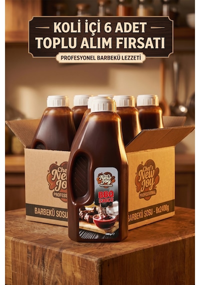 Chefs New Joy Barbekü Sosu 2400 G X 6 Adet - 1 Koli Koli Bazlı Avantaj Paketi Bbq Sauce