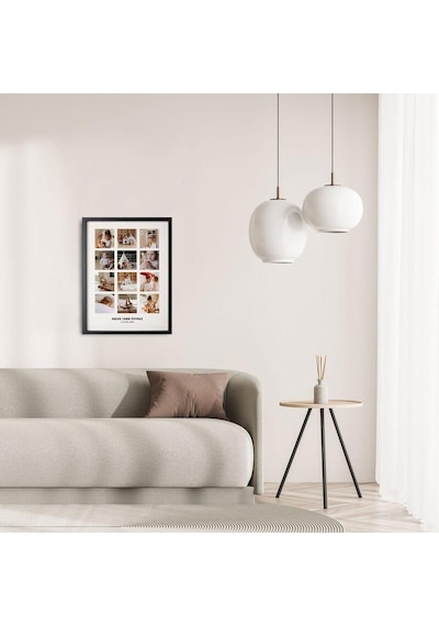 Unutulmaz Anlarımız 12 Fotoğraf Baskılı Yapışkan Çerçeve