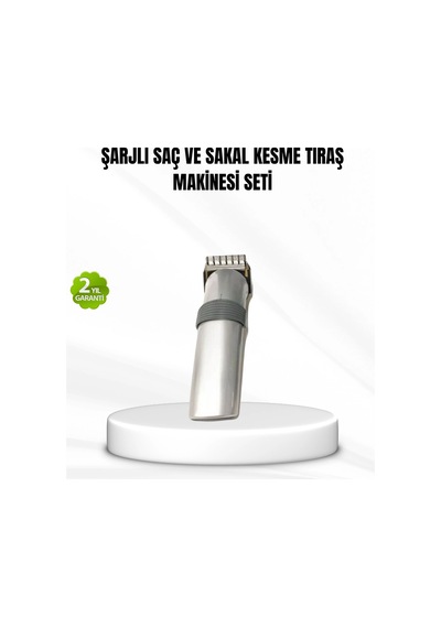 Şarjlı Saç Ve Sakal Kesme Makinesi Paslanmaz Çelik Bıçak, Ayarlanabilir Başlık Krgltgsr018pcy3kt5h