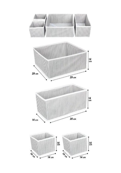 4'lü Çok Amaçlı Dolap Içi Ve Çekmece Içi Düzenleyici Organizer Kutu Seti Kumaş 25 X 25 Çok Renkli Tr Diğer
