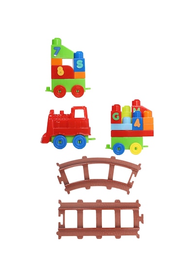 Play Blox Oyuncak Tren Seti 41 Parça Sayılar Ve Alfabe Treni Parlak Renkler Mega Blok Seti 2403