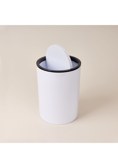 Kristal Banyo Çöp Kovası - Beyaz - 5 Lt Çok Renkli