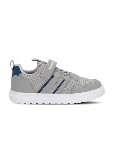 Slazenger Fıora Unisex Çocuk Cırt Cırtlı Gri / Saks Mavi Günlük Spor Ayakkabısı