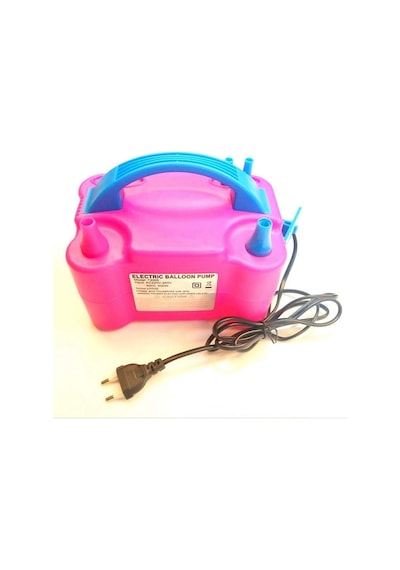 Çift Çıkışlı Elektrikli Balon Şişirme Makinesi Balon Makinası Pompası Şişirme Aleti Fişli Renkli