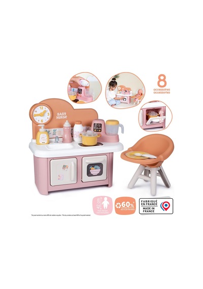 Smoby Baby Nurse Oyuncak Mutfak Ve Mama Sandalyesi 220503 Çok Renkli