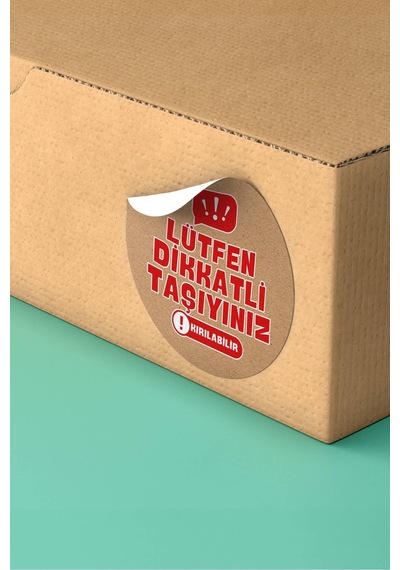 Kırılabilir Kraft Sticker 3x3cm St2274 Çok Renkli