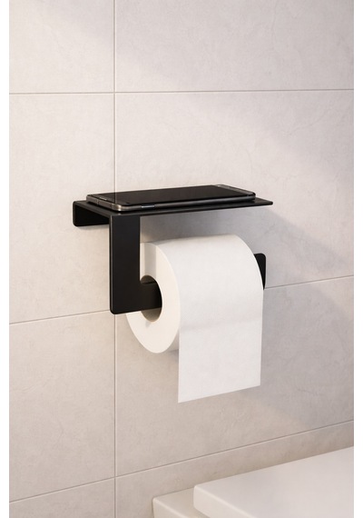 Buççin Online Mağaza Metal Banyo Wc Kağıt Rulo Peçetelik, Tuvalet Peçete Askılığı Tuvalet Kağıt 3 Basımlık Metal Siyah Çok Renkli