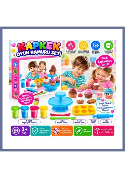 Bezos 03273 Kapkek Hamur Seti Dlra Çok Renkli