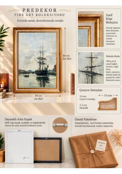 Gold Varaklı Vintage Çerçeveli Büyük Boy Tablo Klasik Yelkenli Gemi Sanat Eseri Dokulu Yağlı Boya Dekoratif Tablosu 50 X 70 Çerçeveli 60 X 80 Gold Varaklı Vintage Çerçeveli Büyük Boy Tablo Klasik Yelkenli Gemi Sanat Eseri Dokulu Yağlı Boya Dekoratif Tablosu 50 X 70 Çerçeveli 60 X 80