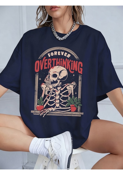 Noıssey Urban Pop Graphic Kadın Tişört Koleksiyonukod 5087 Lacivert