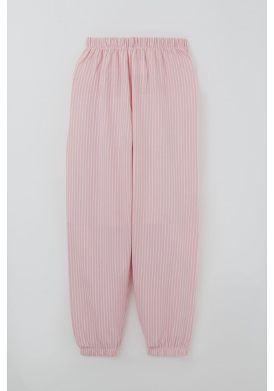 Breeze Kız Çocuk Pijama Takımı Rüya Çizgili 4-8 Yaş, Pembe