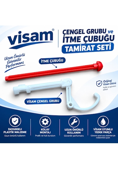 Visam Gömme Rezevuar Tamir Seti Çengel Grubu İtme Seti İkili