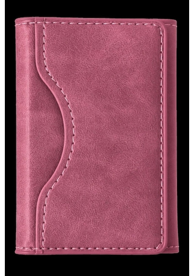 Mudanis Joko Tema Magsafe Deri Kartlık - Pembe Renkli