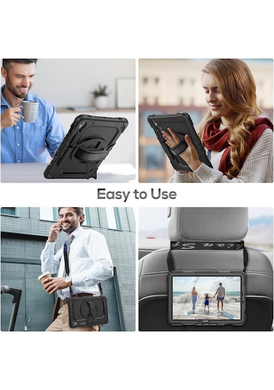 Samsung Galaxy Uyumlu S9 Fe 10.9'' Sm-x510 Kılıf Askılı Zırh Tank Stand