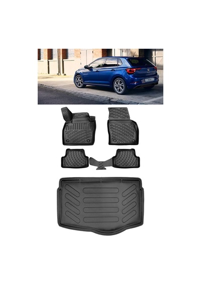 Rizline Volkswagen Polo 2023 Ve Sonrası Life-syle Paket 3d Havuzlu Paspas Ve 3d Bagaj Havuzu Alt