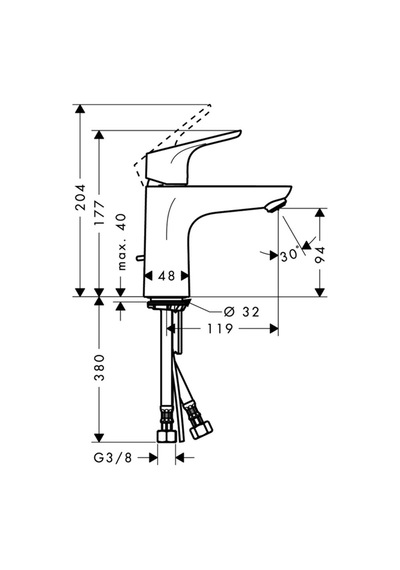 Hansgrohe Focus E2 Tek Kollu Lavabo Bataryası